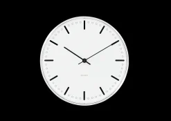 Arne Jacobsen City Hall Vægur Ø29 cm hvid/sort | Køb her