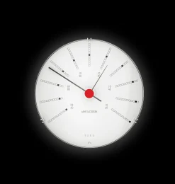 Arne Jacobsen Clocks Barometer Ø12 cm i hvid | Køb her