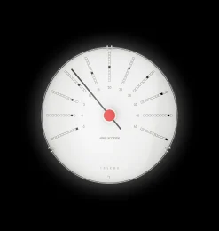 Arne Jacobsen Clocks Termometer Ø12 cm i hvid | Køb her