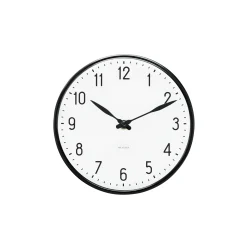 Arne Jacobsen Station Vægur Ø16 cm hvid/sort | Køb her