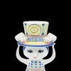 Bjørn Wiinblad Lady with hat Vase H20.5 cm blå | Køb nu