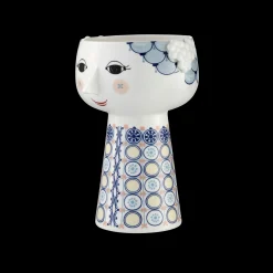 Bjørn Wiinblad Vase H18.5 cm i blå fra serien Eva | Køb her