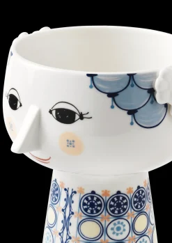 Bjørn Wiinblad Vase H18.5 cm i blå fra serien Eva | Køb her