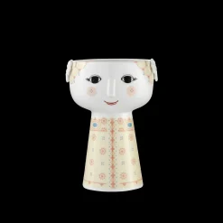 Bjørn Wiinblad Vase H15 cm i gul fra serien Eva | Køb her