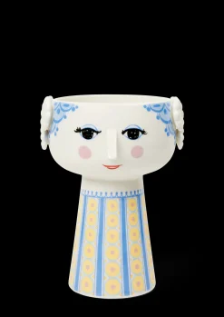 Bjørn Wiinblad Vase H18.5 cm i blå fra serien Eva | Køb her