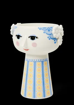 Bjørn Wiinblad Vase H18.5 cm i blå fra serien Eva | Køb her