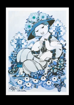Bjørn Wiinblad Wiinblad Frøken Ella 50x70 cm multi