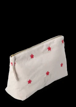 Daisy Karla Toilettaske 30x10x20 cm – Sand/Rød fra JUNA