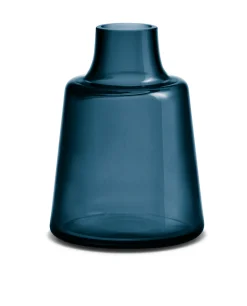 Holmegaard Flora Vase kort hals H24 mørk blå | Køb her