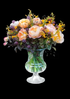 Holmegaard Vase H24 cm i klar fra serien Old English