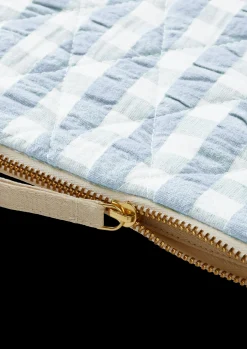 JUNA Bæk&Bølge Dalila Toiletbag 20x14 cm Lys blå/Hvid