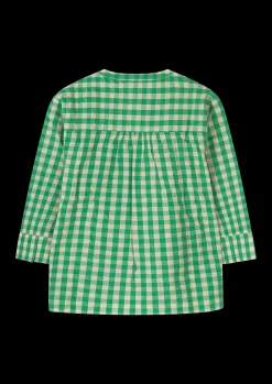 Juna Bæk&Bølge Irene shirt S/M grøn/sand | Køb her