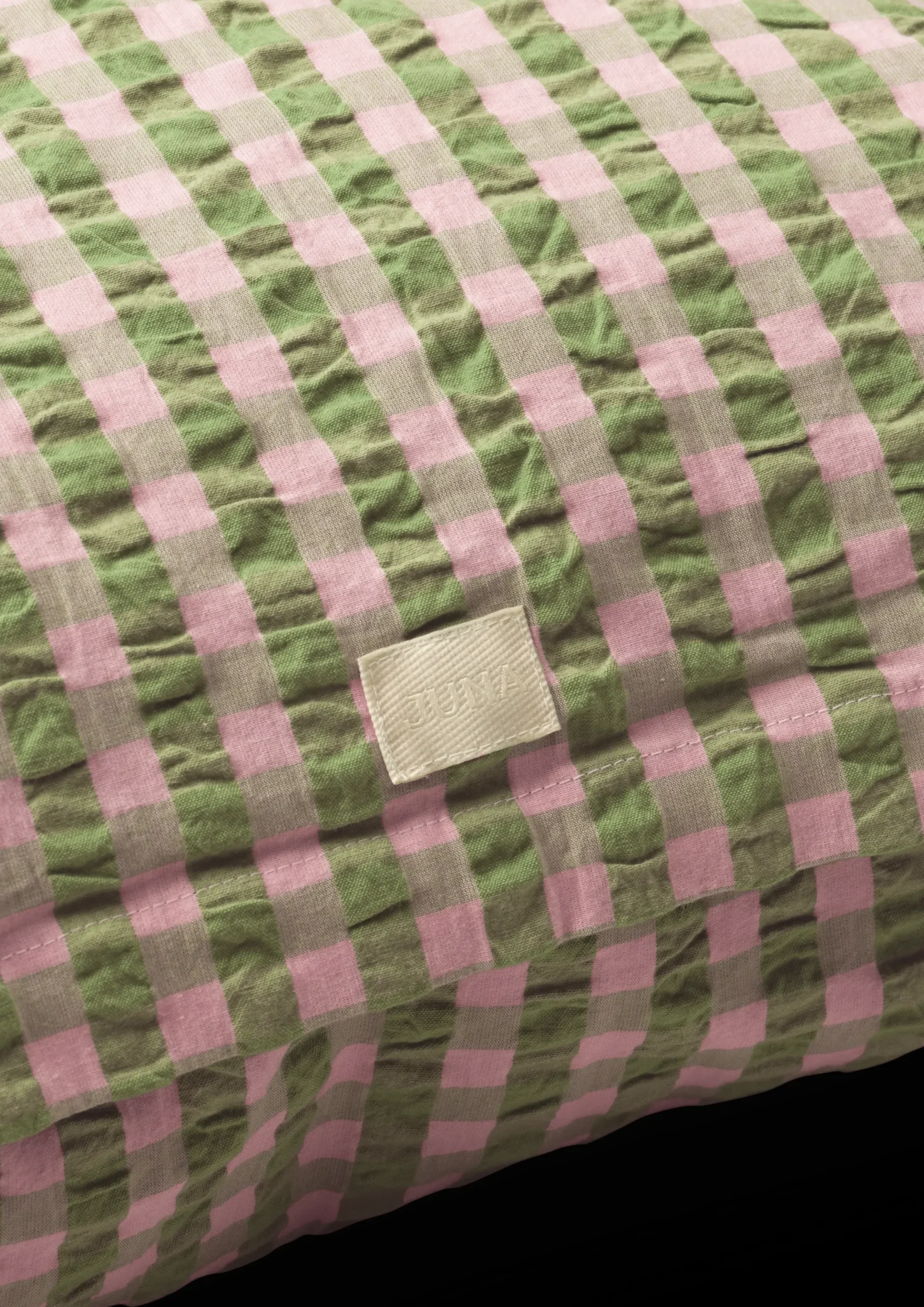 JUNA Bæk&Bølge Pudebetræk 63x60 cm grøn/soft pink DK