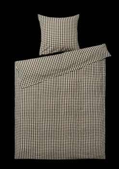JUNA Bæk&Bølge Sengetøj 150x210 cm sort/sand SE | Køb her