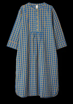 JUNA Bæk&Bølge Sonja dress S/M blå/okker | Køb her