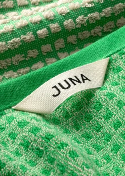 JUNA Check Håndklæde 50x100 cm grøn/sand | Køb her