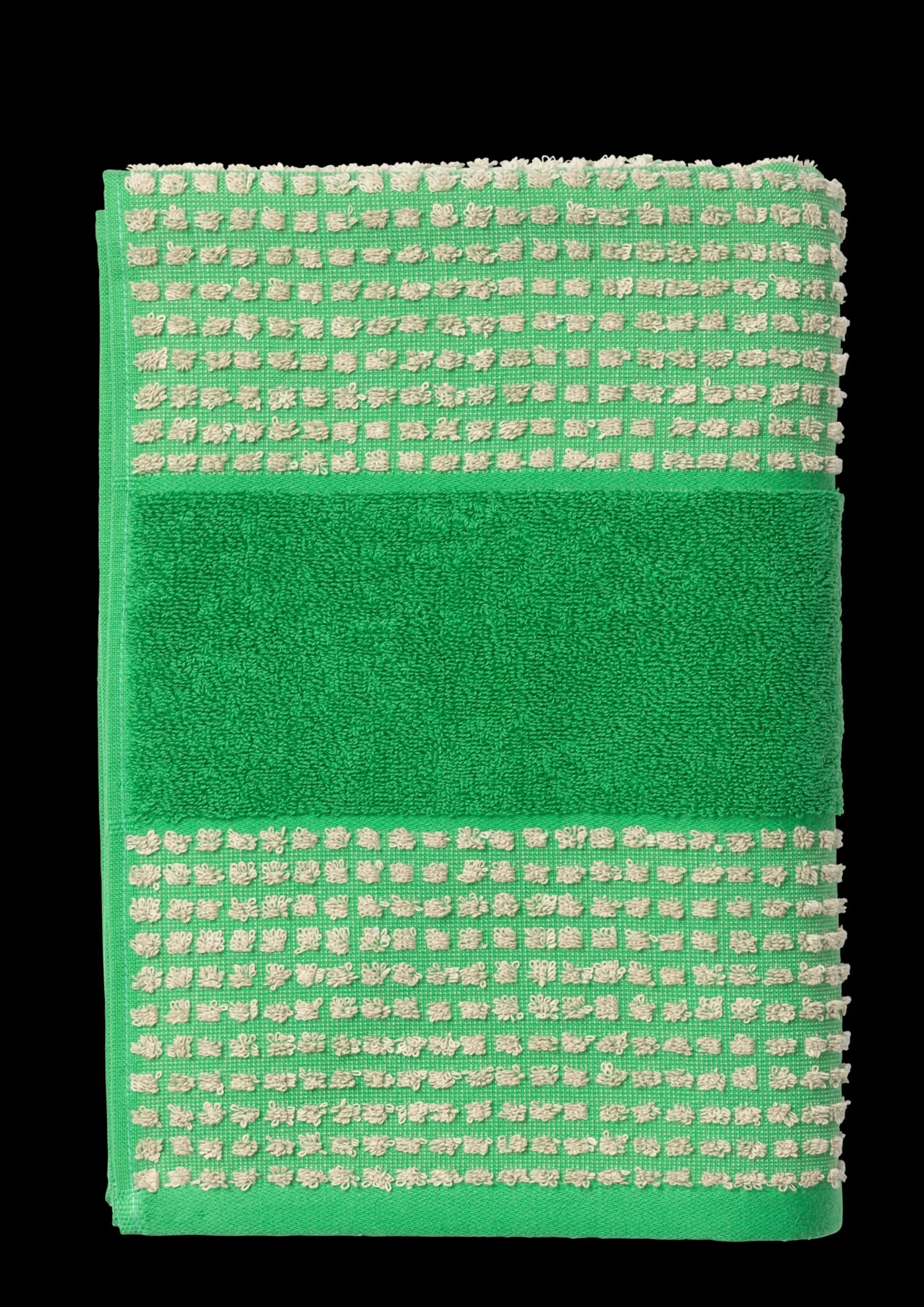 JUNA Check Håndklæde 70x140 cm grøn/sand | Køb her