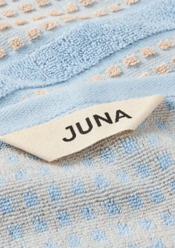 JUNA Check Vaskeklud 30x30 cm lys blå/sand | Køb her