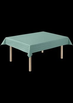 JUNA Damaskdug 150x320 cm i blå fra serien Brick | Køb her