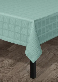 JUNA Damaskdug 150x370 cm i blå fra serien Brick | Køb her