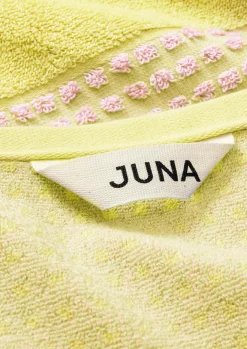 JUNA Håndklæde 70x140 cm i gul fra serien Check | Køb her