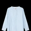 JUNA Monochrome Lines Ida shirt XS lys blå/hvid | Køb her