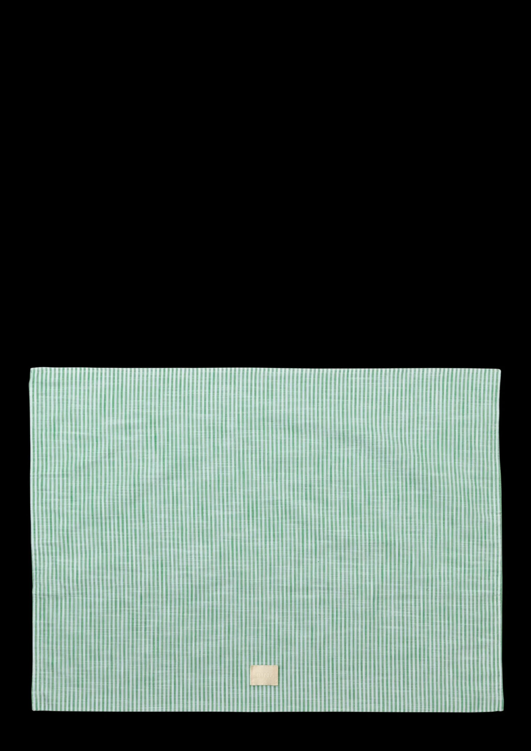 JUNA Monochrome Lines Pudebetræk 70x50cm grøn/hvid | Køb her