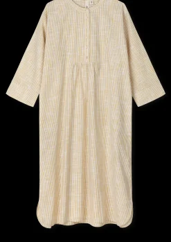 JUNA Monochrome Lines Sonja dress XS okker/hvid | Køb her
