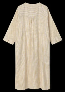 JUNA Monochrome Lines Sonja dress XS okker/hvid | Køb her