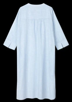 JUNA Monochrome Lines Sonja dress XS lys blå/hvid | Køb her