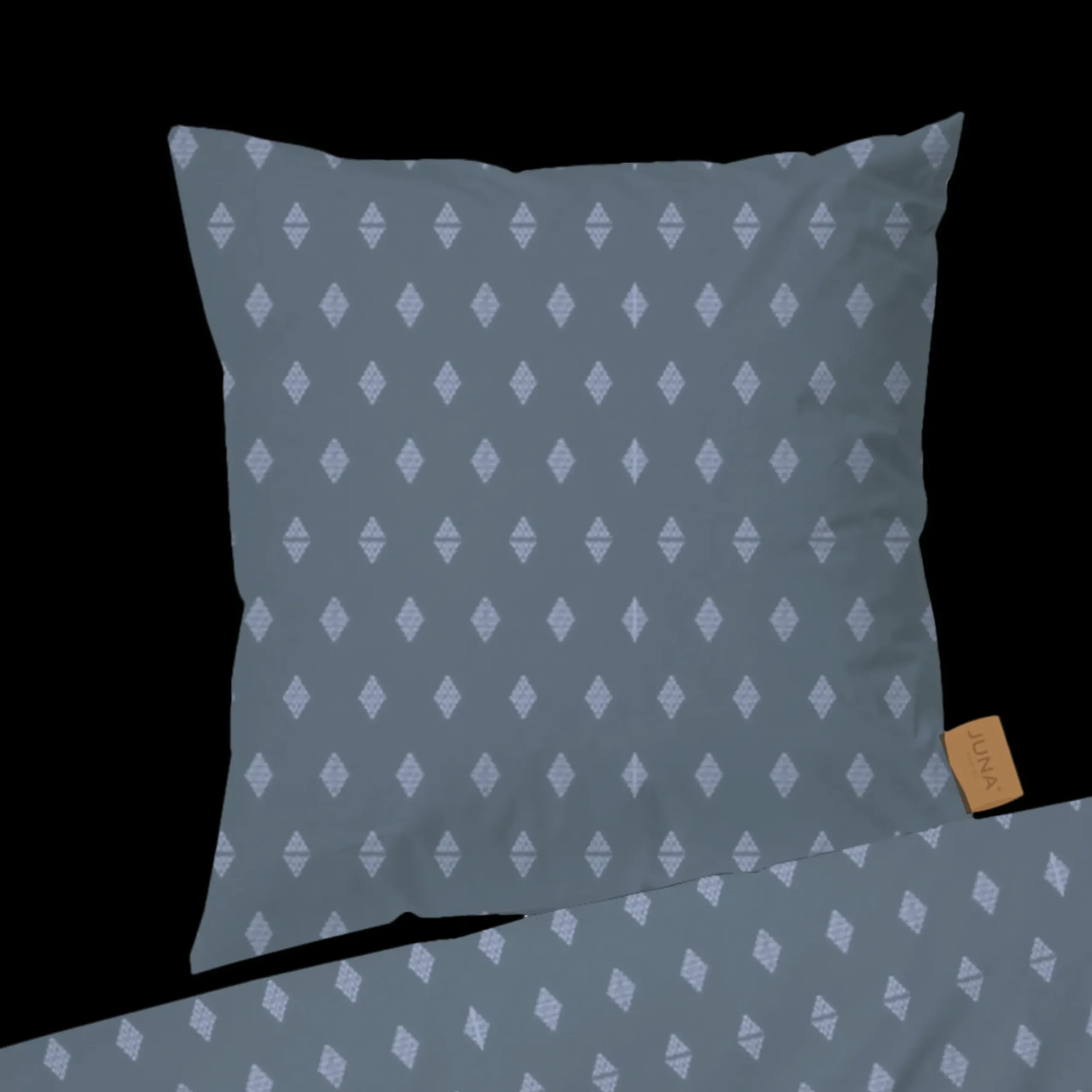 JUNA Pudebetræk 70x50 cm i blå fra serien Diamant | Køb her