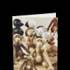 Kay Bojesen Kort A6 Trædyr, Miniabe front mix træ 1 stk.