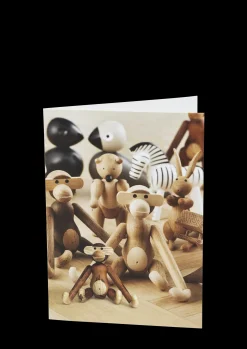 Kay Bojesen Kort A6 Trædyr, Miniabe front mix træ 1 stk.