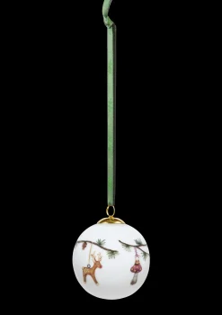 Kähler Hammershøi Christmas Kugle 2023 Ø6 cm hvid m. deko