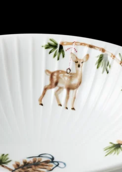 Kähler Hammershøi Christmas Skål Ø16 cm hvid m. deko 2 stk.