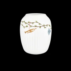 Kähler Hammershøi Christmas Vase H21 hvid m. deko | Køb her