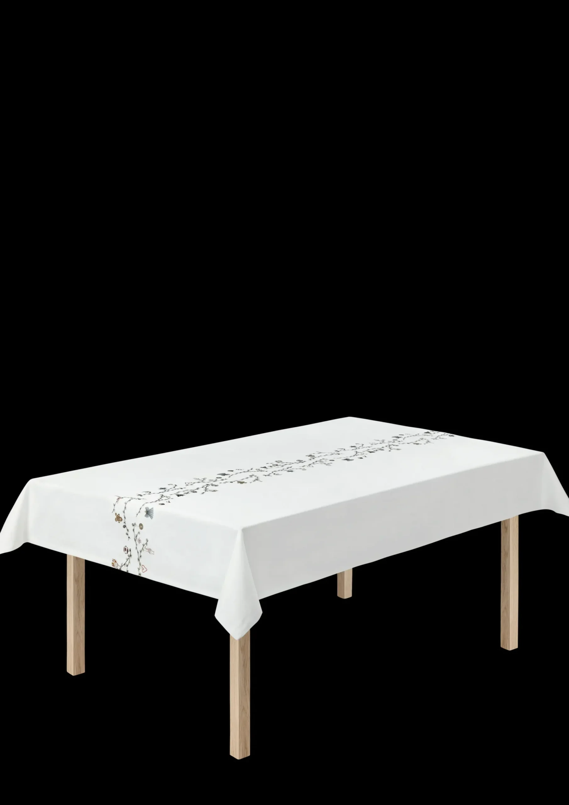 Kähler Hammershøi Christmas Dug 150x370 cm hvid m. deko