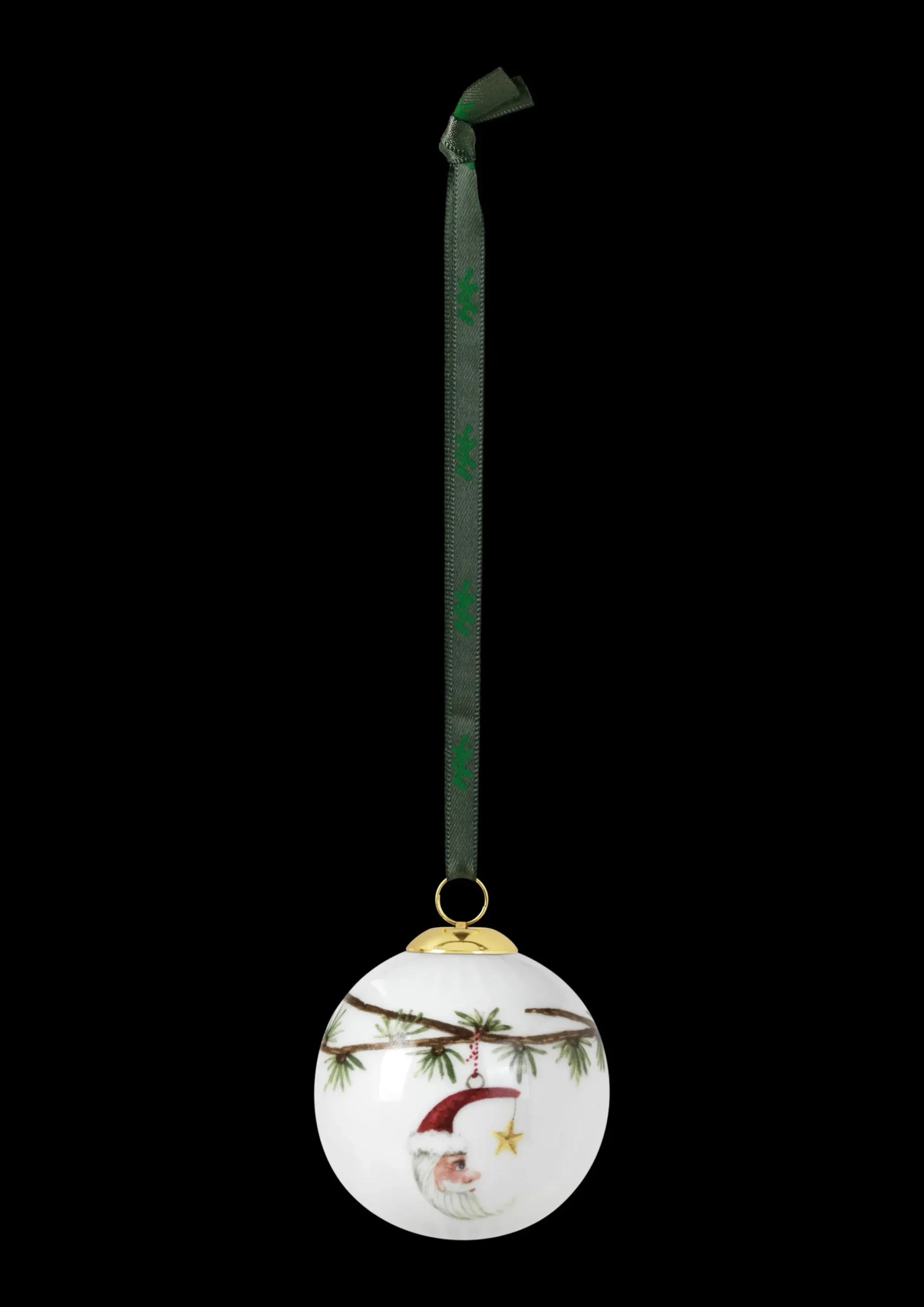 Kähler Hammershøi Christmas Kugle 2019 Ø6 cm hvid m. deko