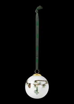 Kähler Hammershøi Christmas Kugle 2019 Ø6 cm hvid m. deko