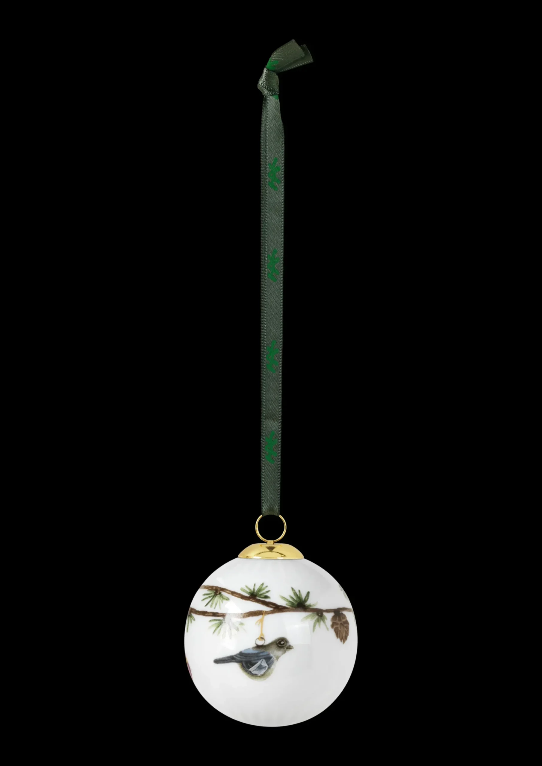 Kähler Hammershøi Christmas Kugle 2019 Ø6 cm hvid m. deko