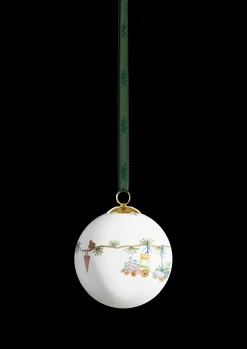 Kähler Hammershøi Christmas Kugle 2024 Ø6 cm hvid m. deko