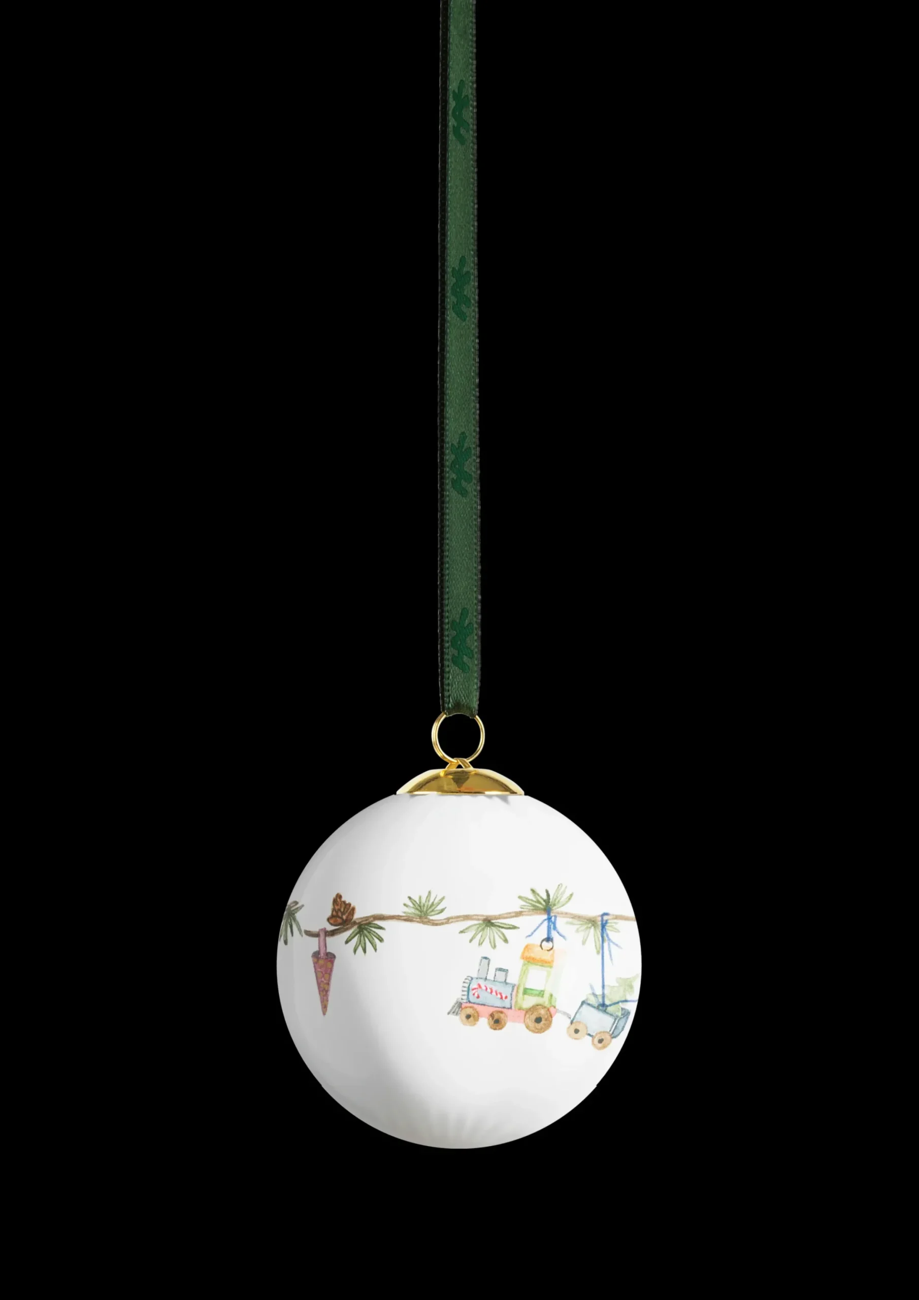 Kähler Hammershøi Christmas Kugle 2024 Ø6 cm hvid m. deko
