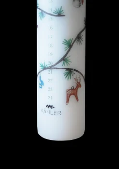 Kähler Hammershøi Christmas Kalenderlys 2024 Ø5 cm hvid deko