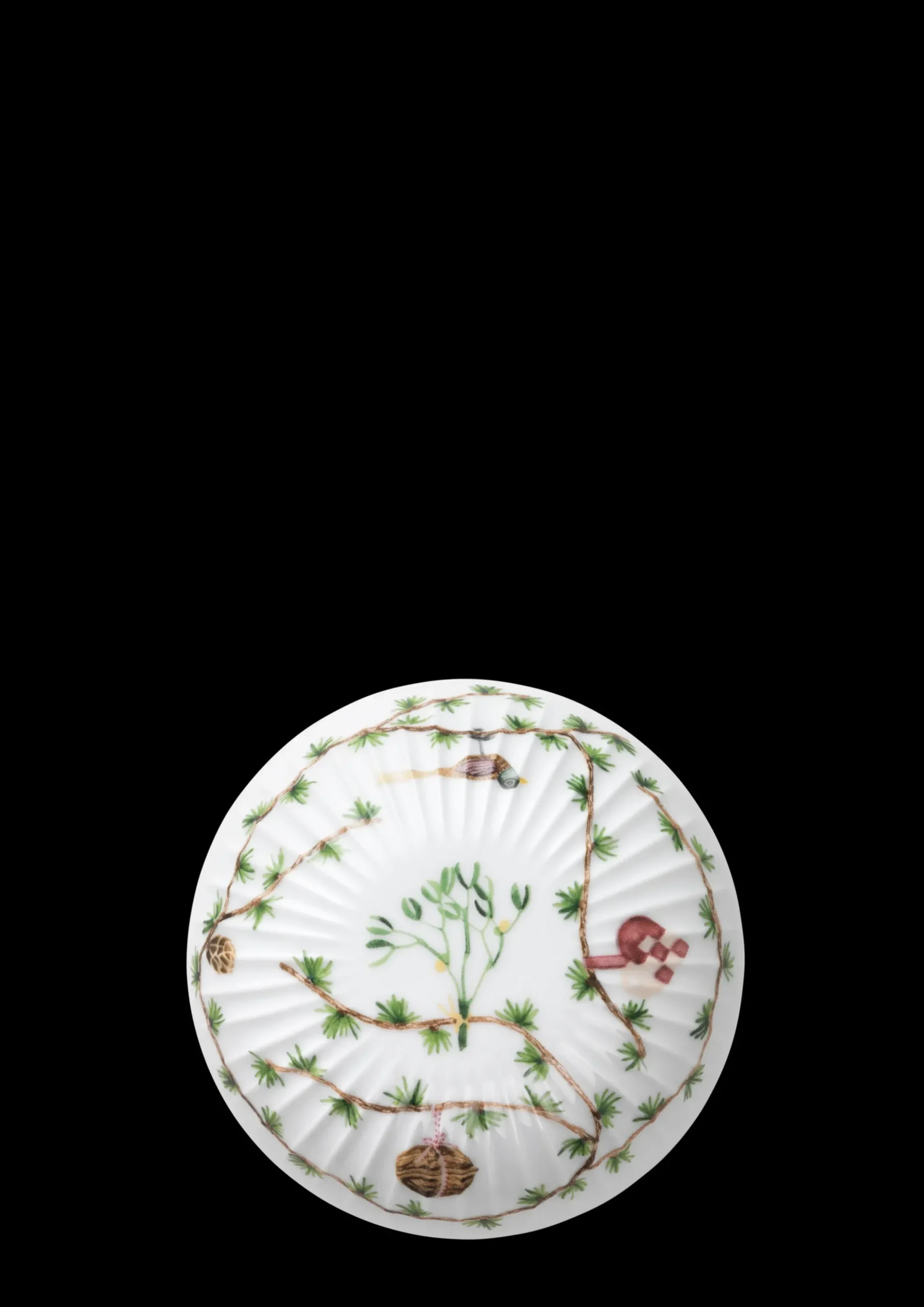 Kähler Hammershøi Christmas Bonbonniere Ø12 cm hvid m. deko