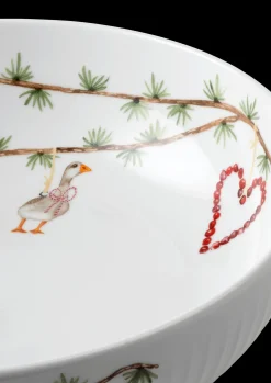 Kähler Hammershøi Christmas Skål Ø30 cm hvid m. deko