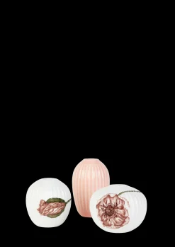 Kähler Hammershøi Poppy Vase miniature hvid m. deko 3 stk.