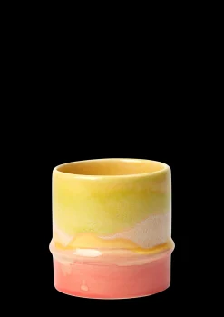 Kähler Poppery Krus 36 cl yellow/apple green/pink