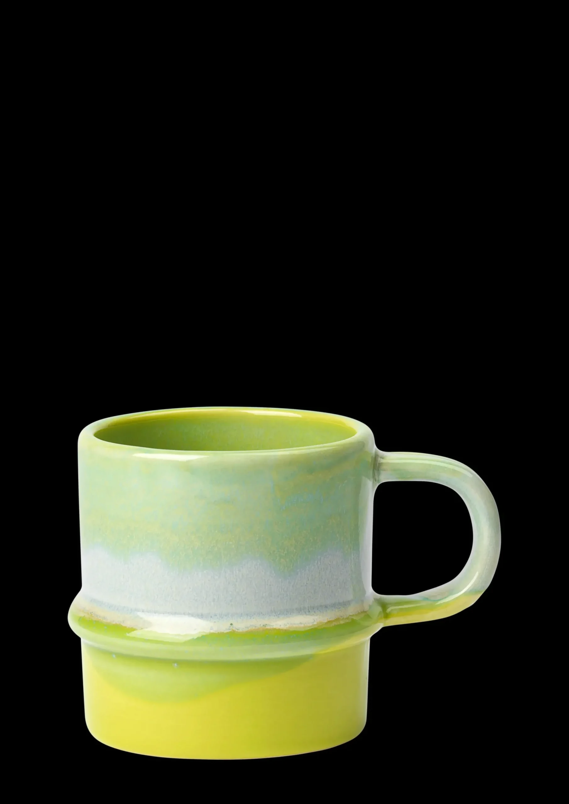 Kähler Poppery Krus med hank 35 cl apple green/mint