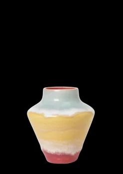Kähler Poppery Vase H12 cm pink/mint/gul | Køb hos os