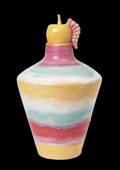Kähler Poppery Vase med æble H32 cm pink/mint/gul | Køb nu